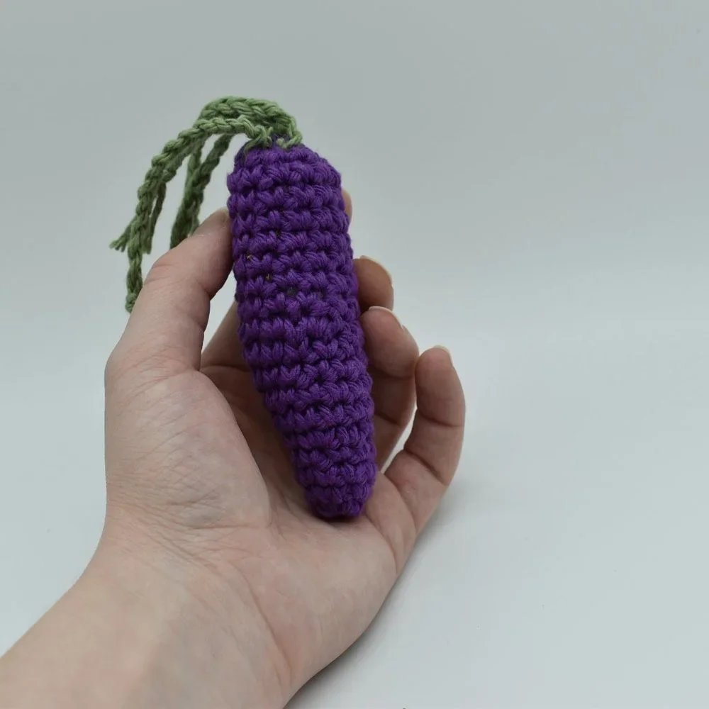 Hand Crafted Crochet catnip carrot cat toy